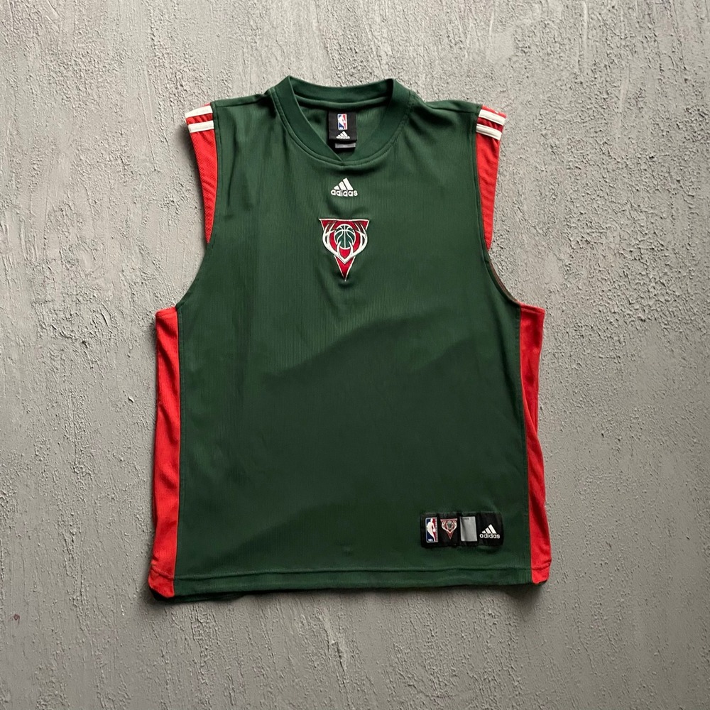 Milwaukee Bucks Jersey Mens Small Green Adidas NBA